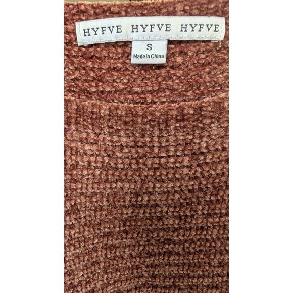 Hyfyv Chenille Wide Neck Dolman Sweater Sz S Browny Buckle Dolman Cozycore - Picture 7 of 9